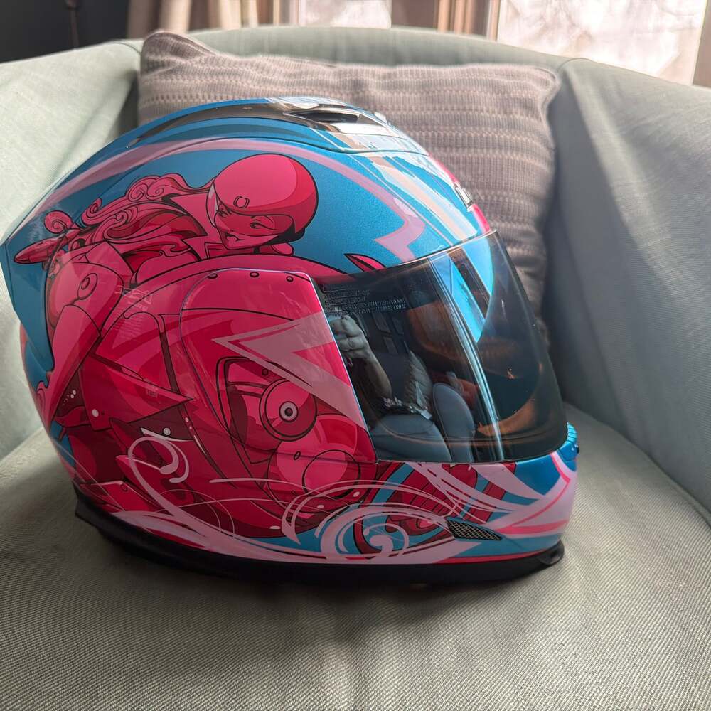 Icon Siren Airframe Full Face Motorcycle Helmet Pink